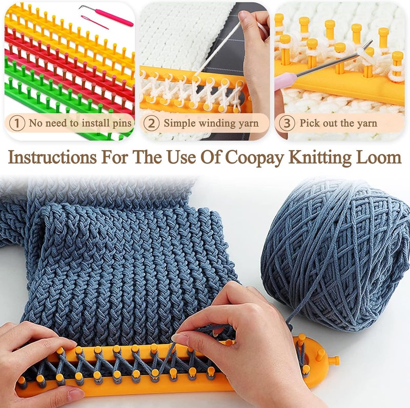 Coopay Knitting Loom Set for Kids Scarf Blanket Shawl - Image 4