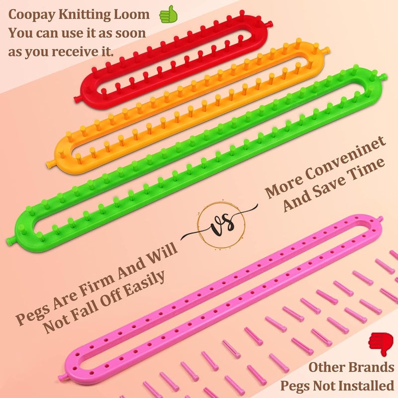 Coopay Knitting Loom Set for Kids Scarf Blanket Shawl - Image 3