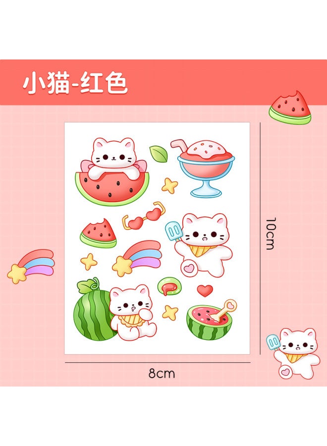 HELPS Cartoon Cat Stickers For Kidsren Creative Pet Transparent Stickers For Kidsren Diy Waterproof Handbook Thermos Cup Decorative Stickers - Image 1