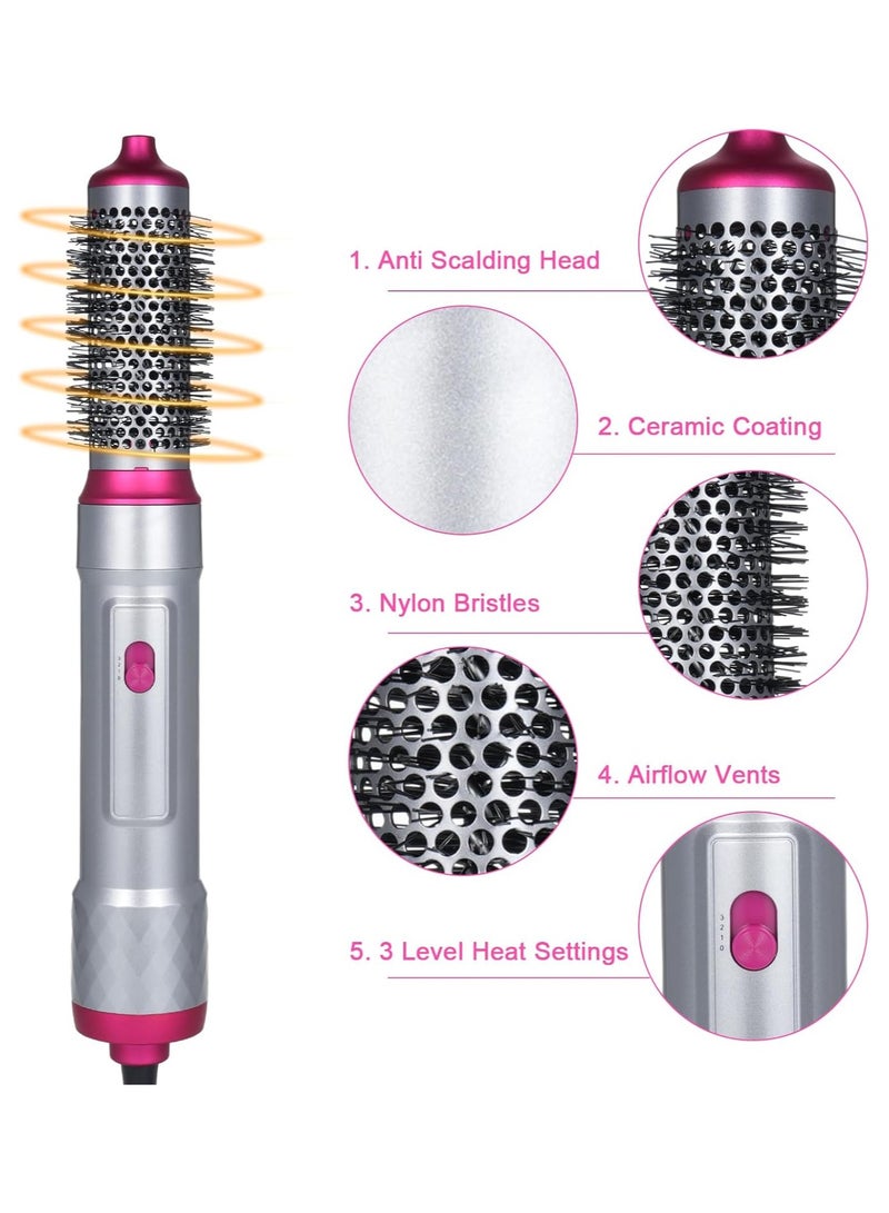 5-in-1 Hot Air Comb Home Use Straight Hair Curly Hair Blow Dryer Comb Multi-function Hair Styling Tool