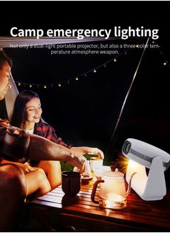 DIGI CORE K1 Smart Projector 4K Mini Projector Auto Keystone Correction Portable Projector 380 ASNI Lumens Android11 ​​Built-In Battery 5G WIFI 5 Bluetooth Auto Focus HD 1080P Smart Projector 180 Inches Screen Display Lamp 4K Cinema Projector 230 Degree Rotating With Desk Lamp Light White  - Image 3