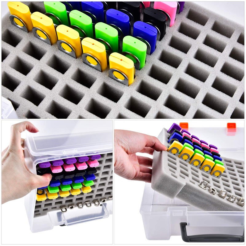 FULLCASE Flash Drive Case USB Memory Stick SD Card Storage Organizer- Holds 104pcs Thumb Drives Electronic Accessories Holder for Sandisk/for Samsung/for Inland/for PNY/for Netac (White) - Image 4
