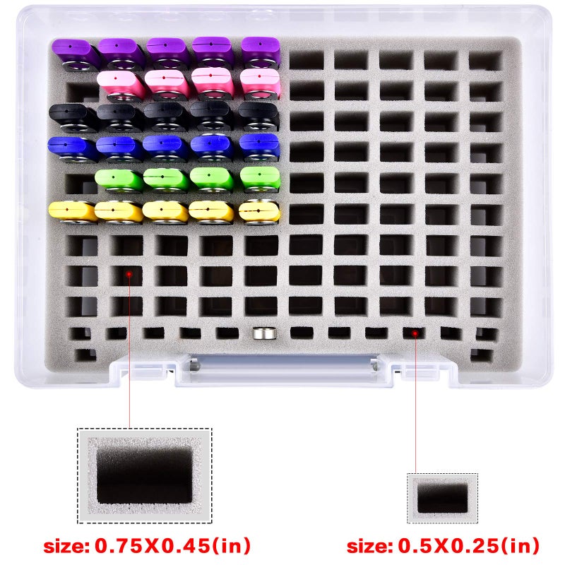FULLCASE Flash Drive Case USB Memory Stick SD Card Storage Organizer- Holds 104pcs Thumb Drives Electronic Accessories Holder for Sandisk/for Samsung/for Inland/for PNY/for Netac (White) - Image 2