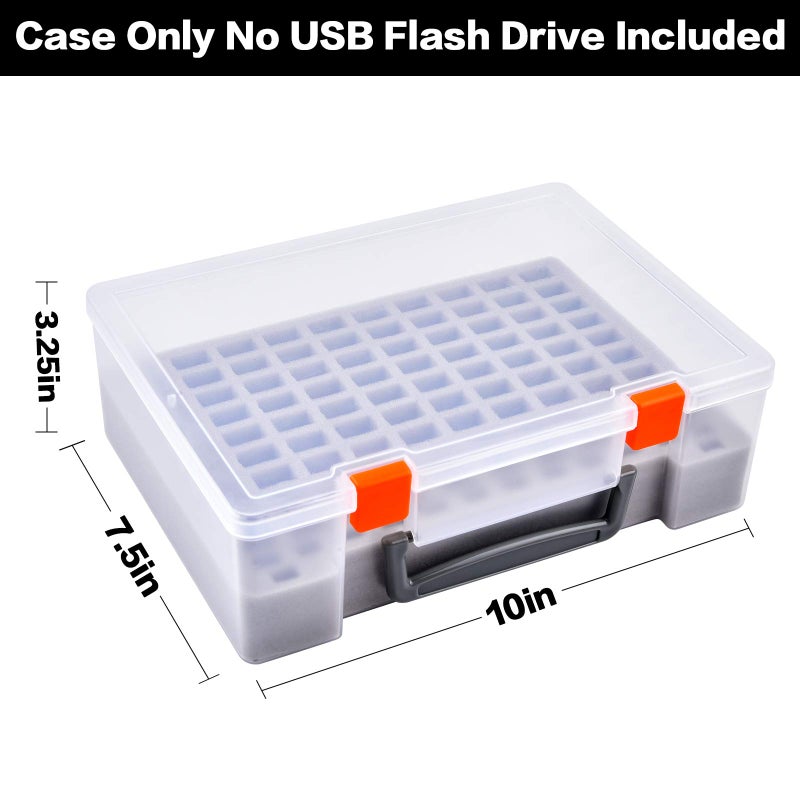 FULLCASE Flash Drive Case USB Memory Stick SD Card Storage Organizer- Holds 104pcs Thumb Drives Electronic Accessories Holder for Sandisk/for Samsung/for Inland/for PNY/for Netac (White) - Image 5