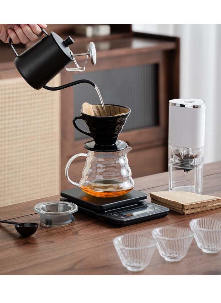Joshberg V60 Coffee Set,12-Piece Drip Coffee Maker Set,Hand Brewing Coffee Accessories Kit All In 1 Portable Travel Bag,Gray  - Image 3