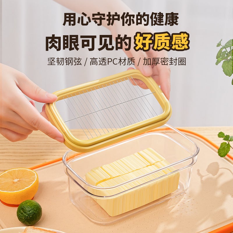 Sealed Butter Cutting Box Cheese Storage Box Cheese Fresh-Keeping Box With Lid Storage Box Butter Box - Image 2