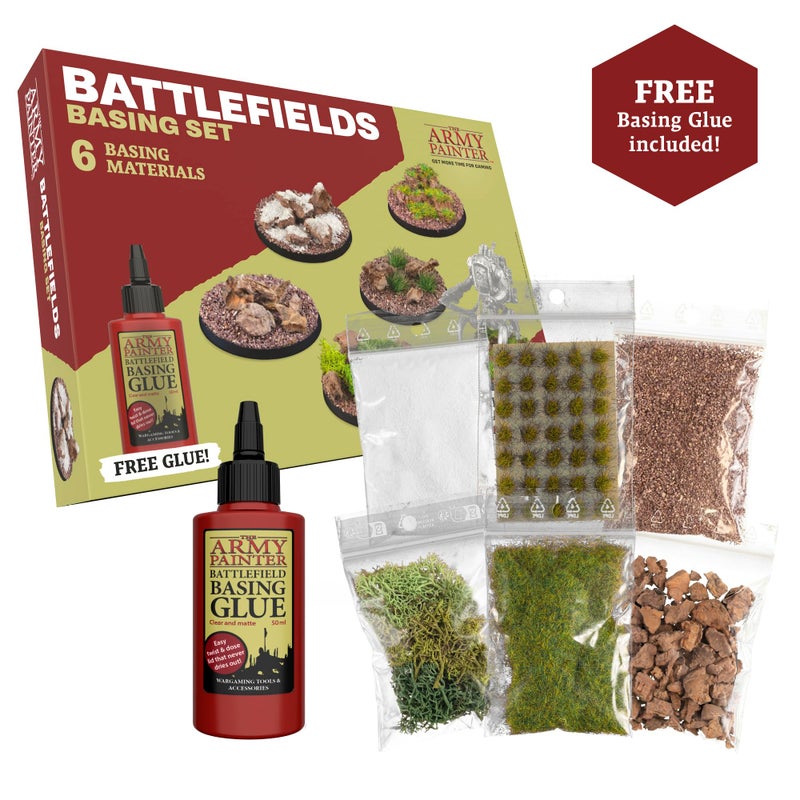 The Army Painter Battlefields Basing Set - Static Grass for Miniature Terrain Basing set - Static Grass & Free Basing Glue, Woodland Scenic Static Grass, Scenery Flocks - Master Quality Game Miniature - Image 2