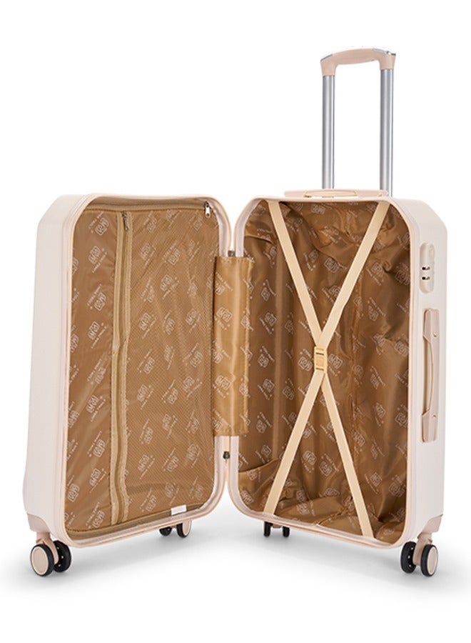 LIMRA Cabin Carry Check-In Luggage Trolley Size 20 inch Beige - Image 3
