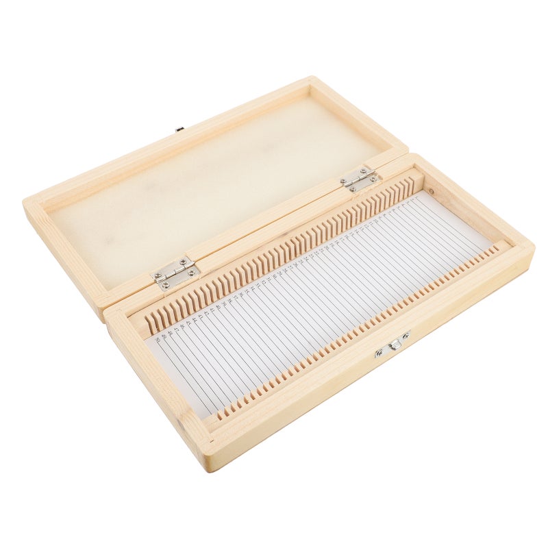 Wooden Specimen Case Microscope Sliding Storage Box Wooden Storage Case - Image 1