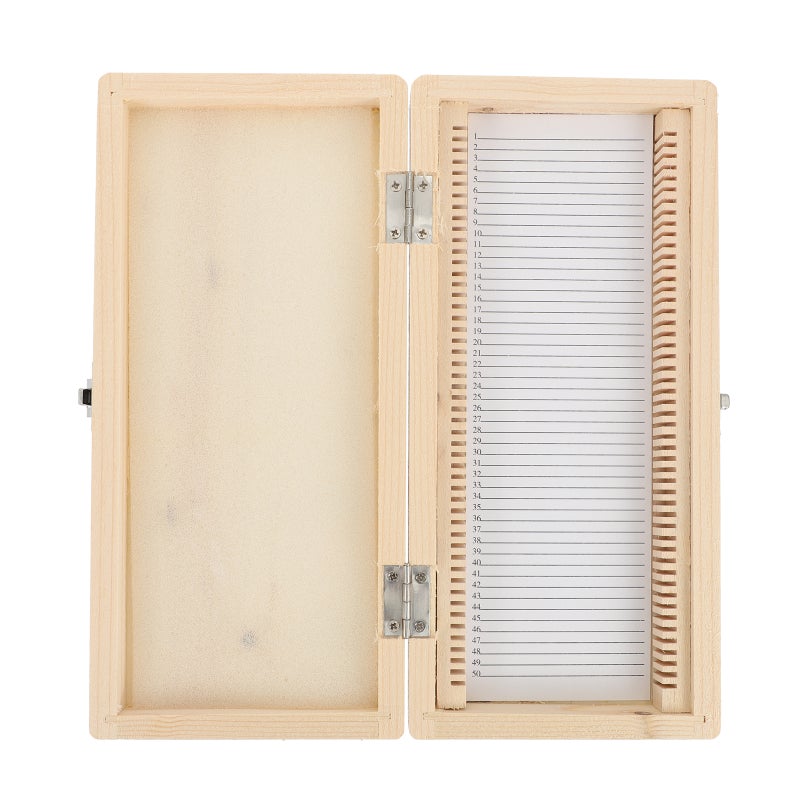 Wooden Specimen Case Microscope Sliding Storage Box Wooden Storage Case - Image 3