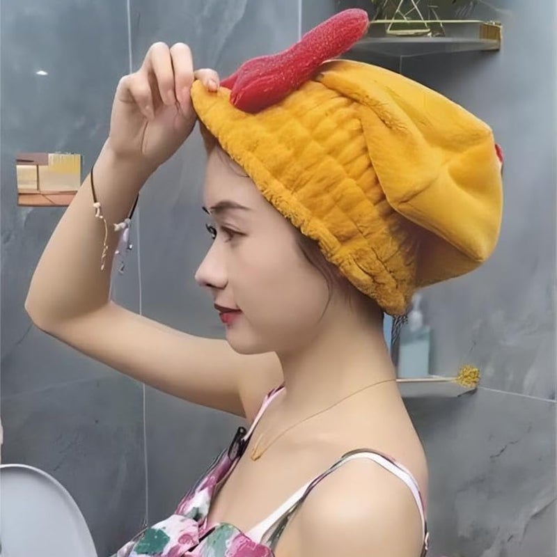 GOTTIDO Microfiber Hair Dry Cap Absorbent Quick Drying Cap Soft Hair Drying Towel Stripe Dry Hair Cap Hair Towel Cap with Bow-Knot Shower Cap for Women and Girls (Red, Hair Drying Caps) - Image 3