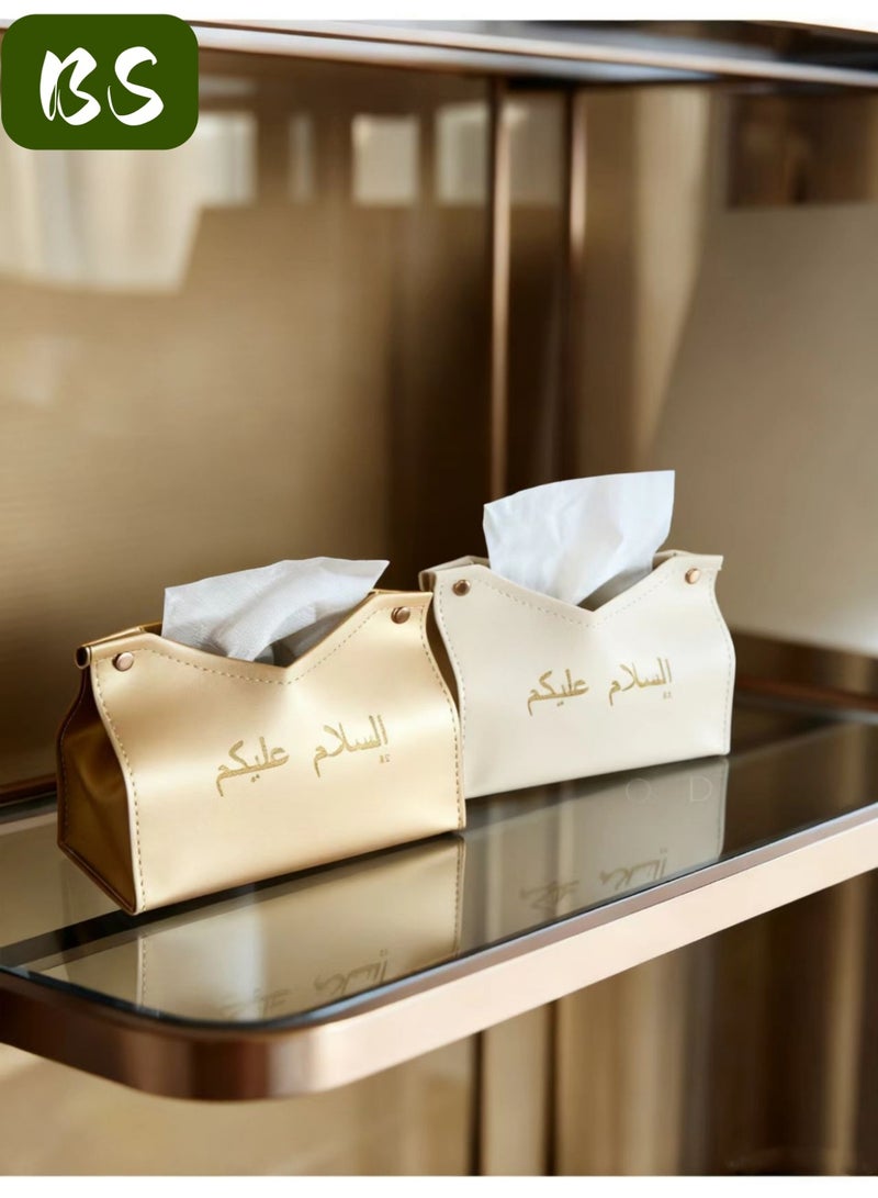 بي إس 3 أجزاء من مجموعات مناديل ورقية PU الجلد مجموعة | الحديثة مناديل ورقية رفوف الغبار علبة استيعاب عالية الجودة | مناديل ورقية كيس استيعاب - Image 4