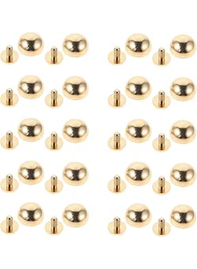 Copper Mushroom Rivet Studs 12mm Leathercraft Hardware for Bag Bottom Protection - Image 1
