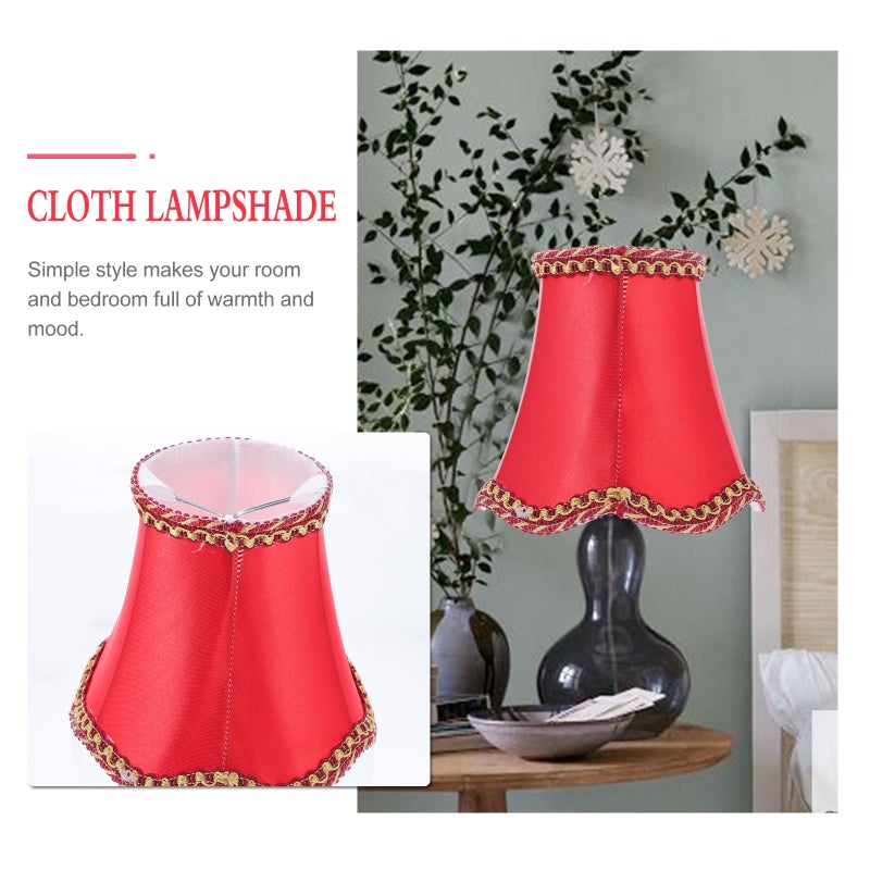 1Pc Cloth Ceiling Light Shade Simple Wave Bottom Lampshade Home Light Accessory - Image 1