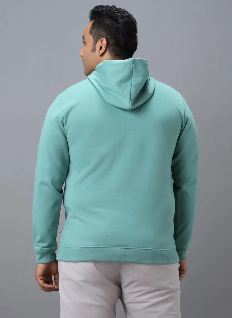 Urbano Fashion  Urbano Plus Men's Green Cotton Solid Hooded Neck Sweatshirt for Men | Best Price UAE