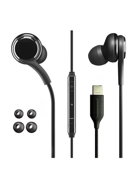 Earbuds for Samsung Galaxy S23 Ultra, Galaxy S23, Galaxy S22, Galaxy S21, Note 10, iPhone 15 Pro Max - Original USB Type C in-Ear Earbud USB C Headphones with Remote & Mic