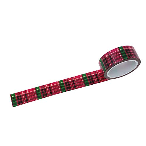 Wrapables Plaid Pattern Japanese Washi Masking Tape - Christmas Plaid - Image 2