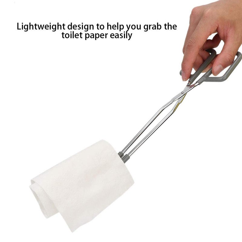 woobles Long Handle Picker, Toilet Paper Tongs, Toilet Paper Picker for Elderly Pregnant Woman Toilet Aid Bathroom Wiping Aid(12inch)-12inch - Image 5