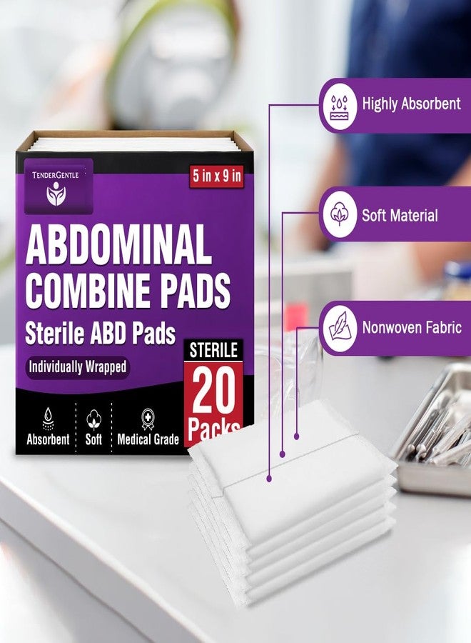 TenderGentle Combine ABD Pads 5x9-2 Packs of 40 Sterile Abdominal Pads for Large Wounds - Wound Dressings Used for Bleeding, Padding, Moisture Barrier, and More - Image 5