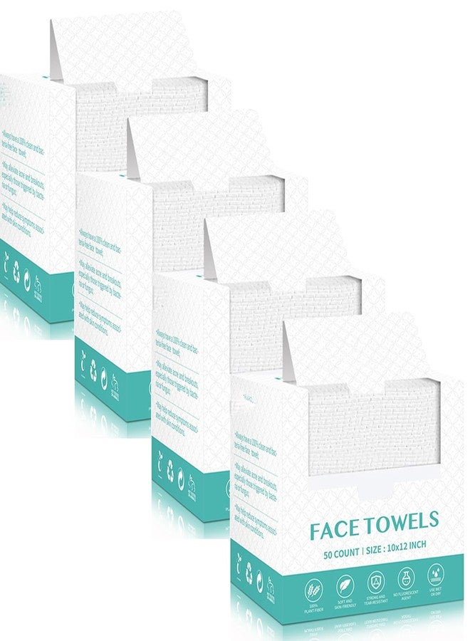 Disposable Face Towels, Facial Cleansing Cloths, Extra Soft Makeup Removing Cleansing 10"×12" Face Towelettes, Skin Care and Makeup Removal, 103% Pure Plant Fiber