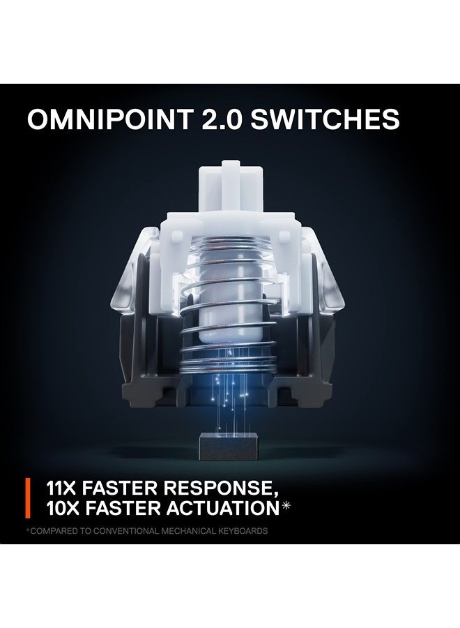 steelseries Apex Pro USB Mechanical Gaming Keyboard – Adjustable Actuation Switches – World's Fastest Mechanical Keyboard – OLED Smart Display – RGB Backlit - Image 5