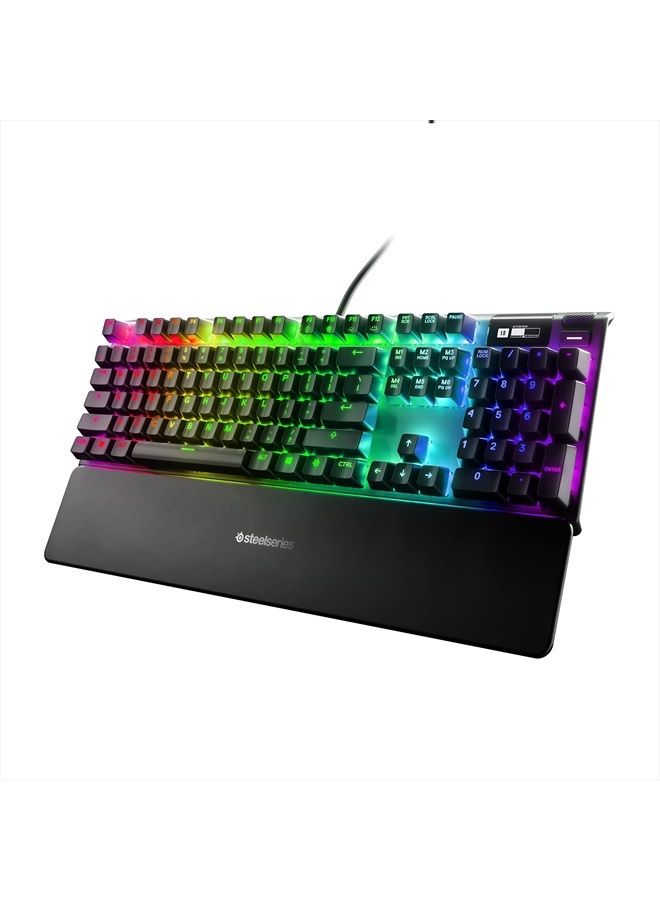 steelseries Apex Pro USB Mechanical Gaming Keyboard – Adjustable Actuation Switches – World's Fastest Mechanical Keyboard – OLED Smart Display – RGB Backlit - Image 2
