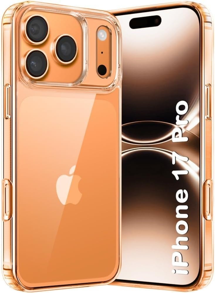 Premium iPhone 17 Pro Clear Case Soft Flexible Silicone TPU Shockproof Transparent Back Cover Case (Transparent, iPhone 17 Pro) - Image 1