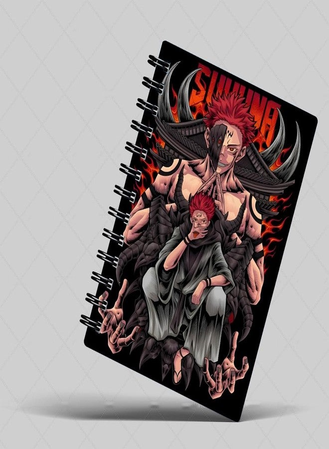 A5 Spiral bound Sketch book/note book with 3D Printed Cover | Multicolour | (5.8 x8.2) pack of 1 pcs for comfortable Drawing and Writing. - Image 3