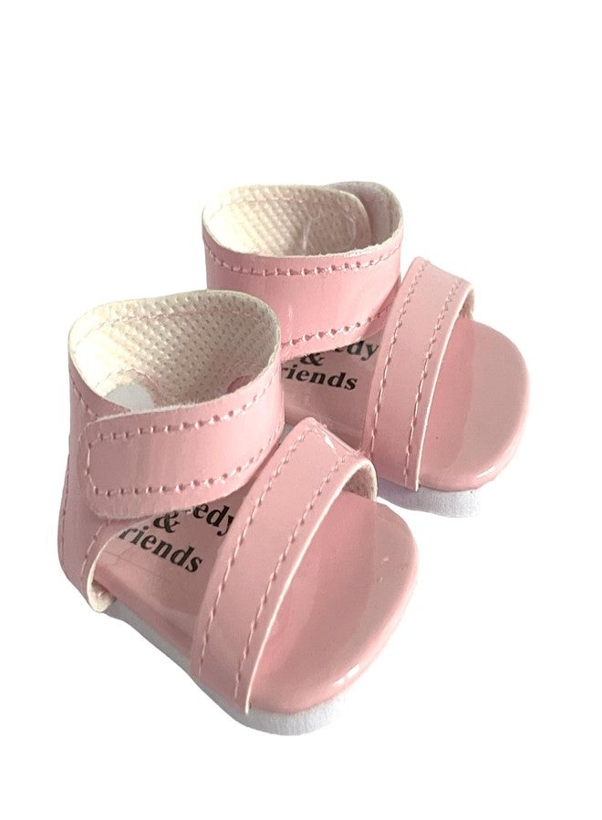 MBD 18 Inch Doll Sandals for Kennedy and Friends Dolls and Other 18 Inch Dolls (Pink Shiny) - Image 2