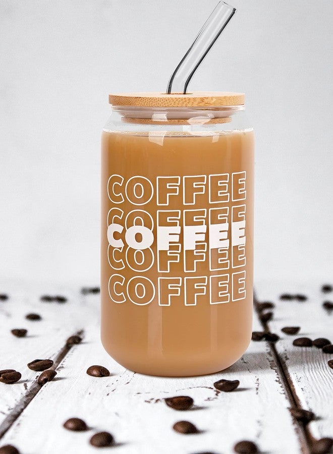 ANOTION Bamboo Lids for Can Shaped Glass, Mason Jar Lids with Straw Hole, 4 Reusable Bamboo Drinking Lid for Regular Mouth Mason Jar with 4 Reusable Glass Straw for Coffee Cup - Image 5