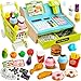 VROGTIK Wooden Cash Register for Kids with Shopping Cart Rechargeable Kid Cash Register with Scanner Gift for Kid Age 3 4 5 6 7 8 9 Year Old Pretend Play for Toddlers Toys for 312 Year Old Kids - Image 2
