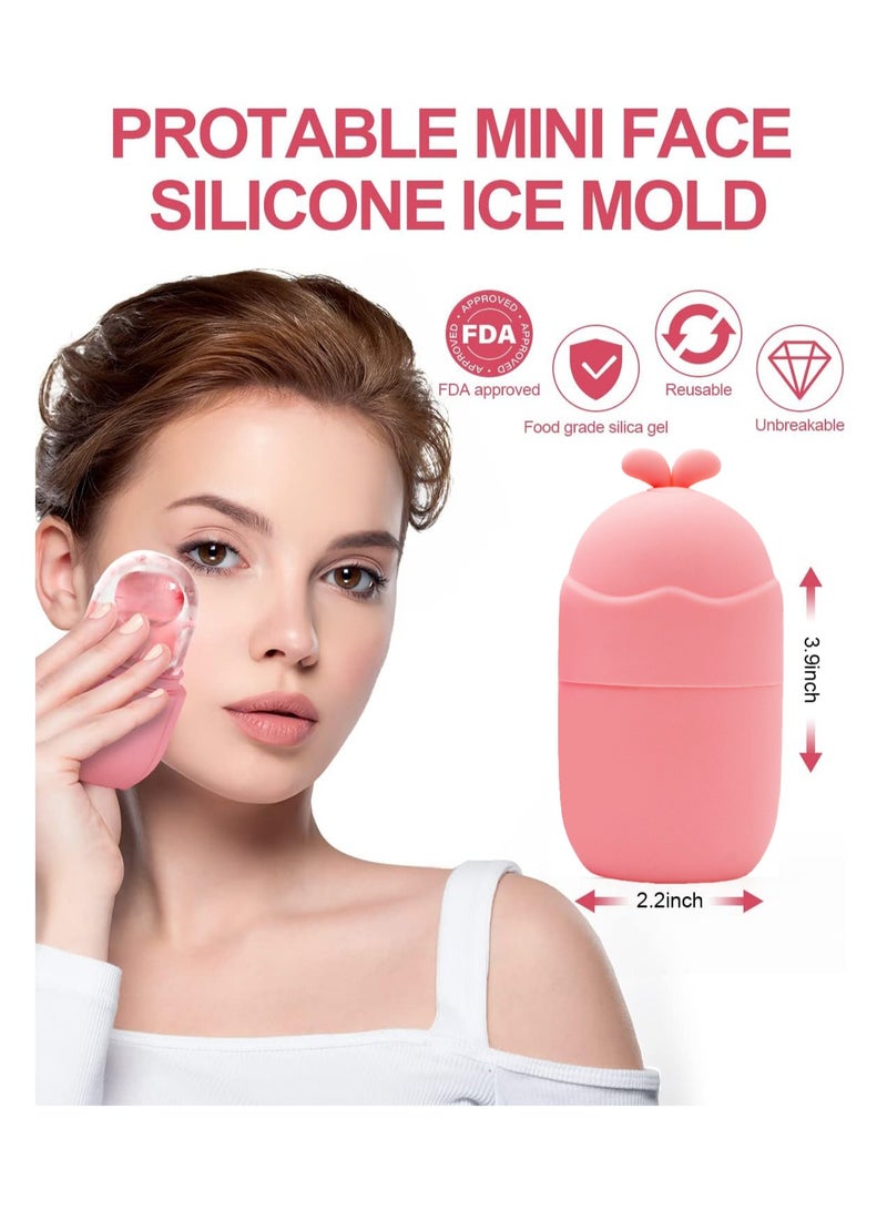 Loquat Ice Roller for Face, Beauty Facial Massage, Glow Cube for Face, Skin Care Tools for Eye Wrinkles, Ainkcne Puffiness Relief (Pink) - Image 5