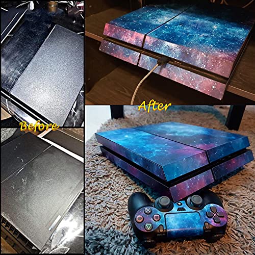 Oiokew Decal Skin for Ps4, Whole Body Vinyl Sticker Cover for PlayStation 4 Console and Controller (Include 4pcs Light Bar Stickers) (PS4, Wood Grey) - Image 5