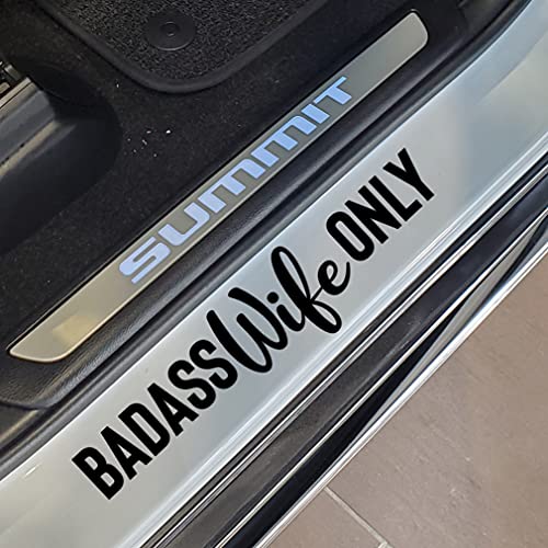 VALIANT COLLECTIONS – Badass Wife Only Sticker – Vinyl Sticker for Car, Truck, and Van – Indoor and Outdoor Use for Laptop – Waterproof Long Lasting Decal for Car Bumper – VC 388 (Black) - Image 1