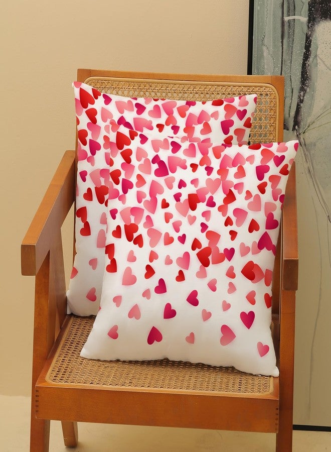 AEIOAE Valentines Pillow Covers 22x22 Inch Set of 2,Pink Love Heart Throw Pillows Case,Valentine's Day Mother's Day Anniversary Decorative Square Cushion Covers Farmhouse Outdoor Decor for Home Sofa Bed - Image 2