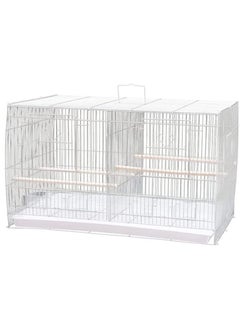 vsell24 Light Weight Hanging Bird Cage For Small And Medium Birds Parakeets, Parrot, Cockatiels, Canary, Finch, Budgie, Lovebirds Bird Cage Divided Into Two 60X42X41cm  - Image 1
