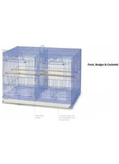 vsell24 Light Weight Hanging Bird Cage For Small And Medium Birds Parakeets, Parrot, Cockatiels, Canary, Finch, Budgie, Lovebirds Bird Cage Divided Into Two 60X42X41cm  - Image 2