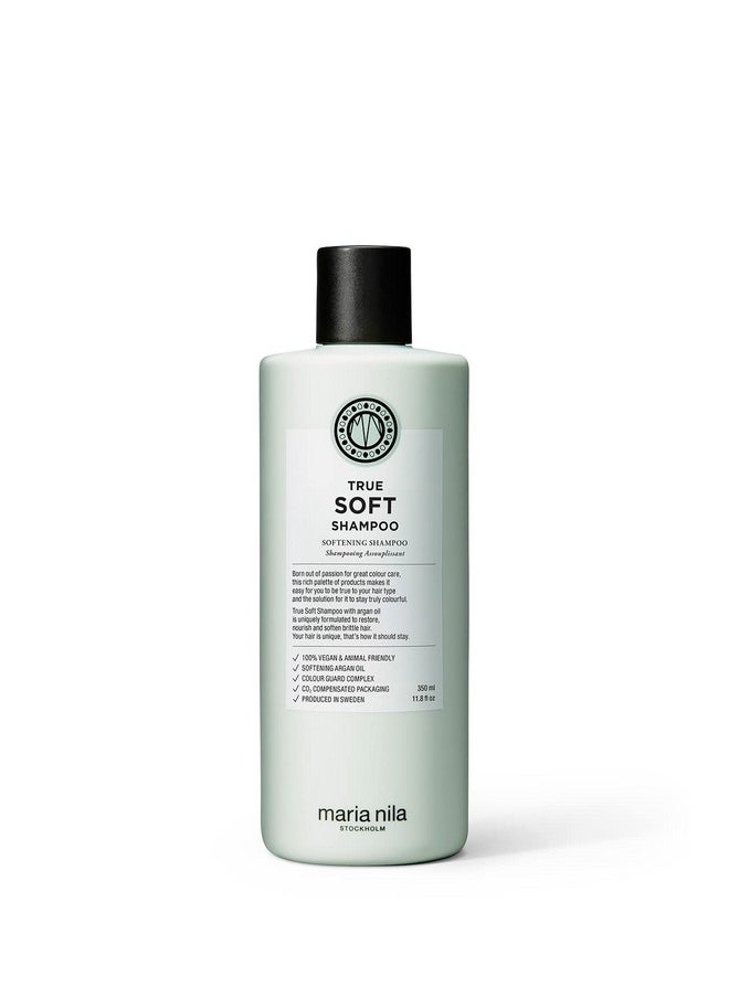 Maria Nila Maria Nila True Soft, Shampoo 11.8 Fl Oz, For Dry Hair, Argan Oil Remoisturises & Reduces Frizz, 100% Vegan & Sulfate/Paraben free  - Image 1