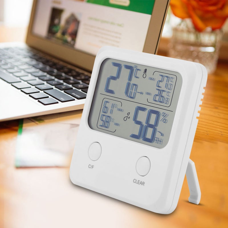 BALDR Digital Thermometer Hygrometer Easy Read LCD Screen Indoor Humidity Monitor - Temperature and Humidity Gauge With 24 Hours High Low Records for Home Office - Image 5