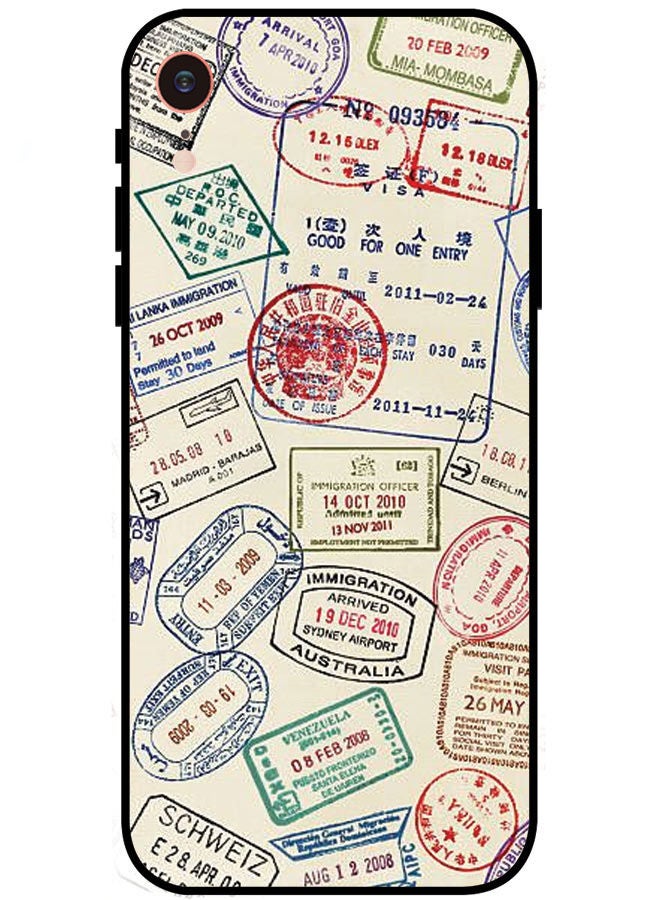 EYE CATCH Protective Case Cover For Apple iPhone XS Max Travel Stamps - Image 1