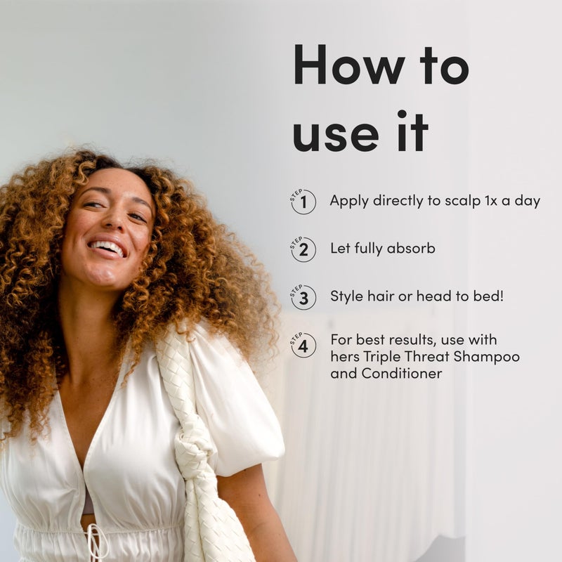 hers Hair Regrowth Treatment - Topical Minoxidil 2% Solution for Women - Supports Thicker, Fuller Hair - Non-Greasy - Unscented, 2 Pack - Image 4