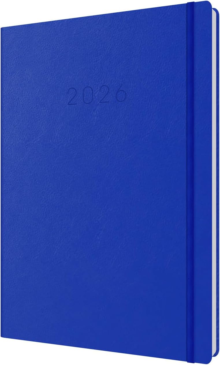 Collins - Legacy - 2026 12 Month Calendar Year Planner, Day-To-Page with 1/2 Hourly Appointments Diary, A4 Hard Cover - Blue (CL41.60-26) - Image 1