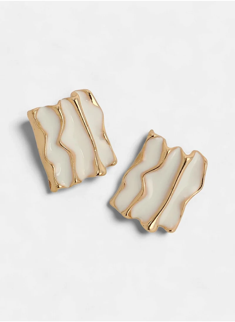 SOHI Contemporary Stud Earrings