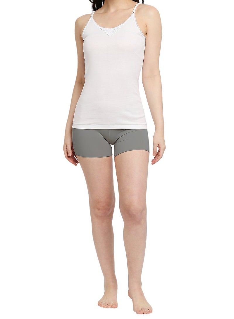 BYC GIRLS ADJUSTABLE STRAP COTTON CAMISOLE (PACK OF 3) - WHITE - Image 2