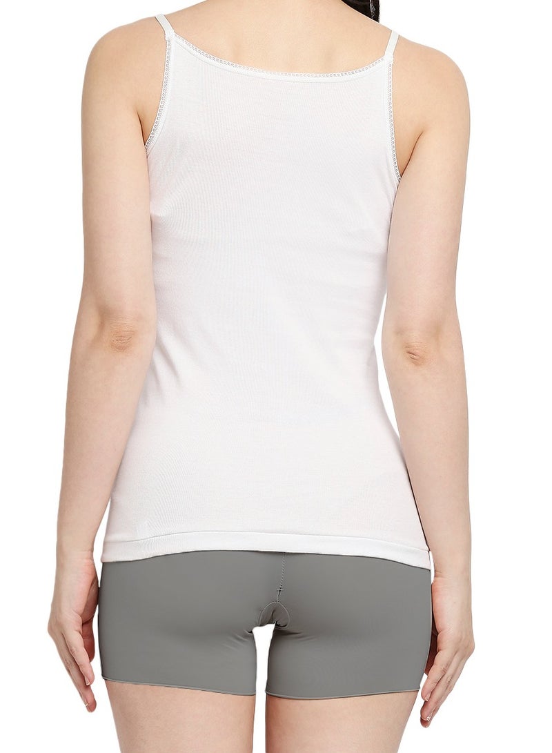 BYC GIRLS ADJUSTABLE STRAP COTTON CAMISOLE (PACK OF 3) - WHITE - Image 5