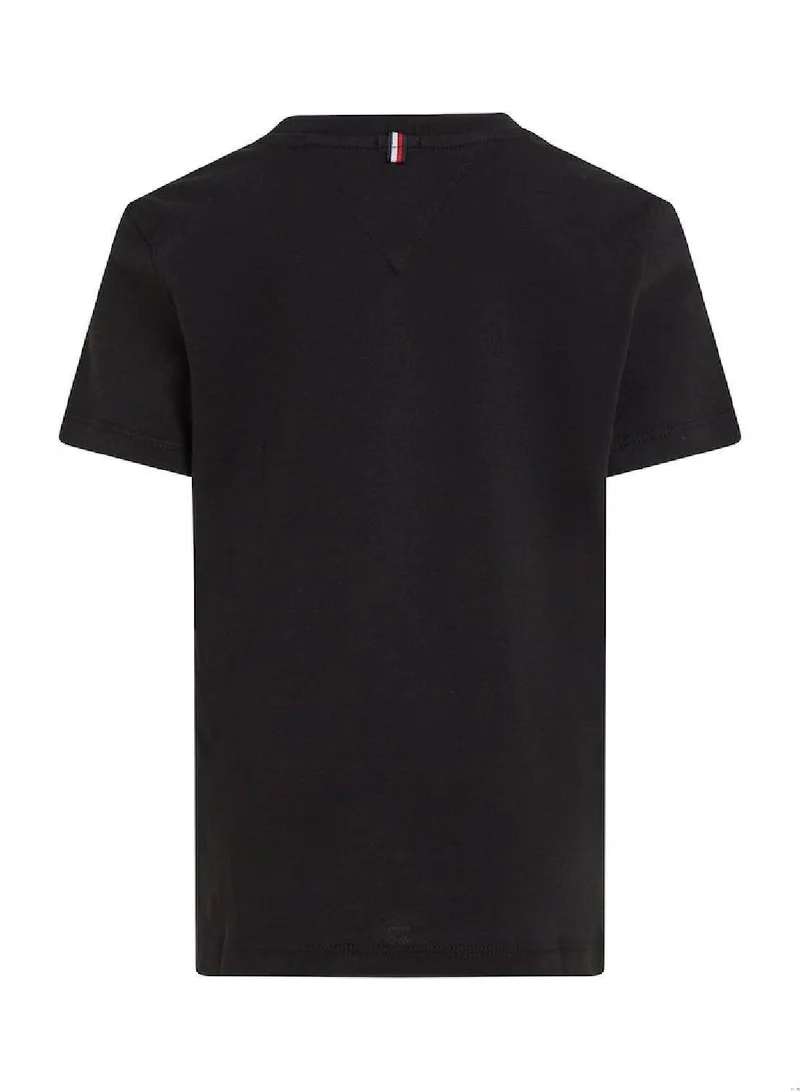TOMMY HILFIGER Boys' Short Sleeves T-Shirt - Cotton, Black