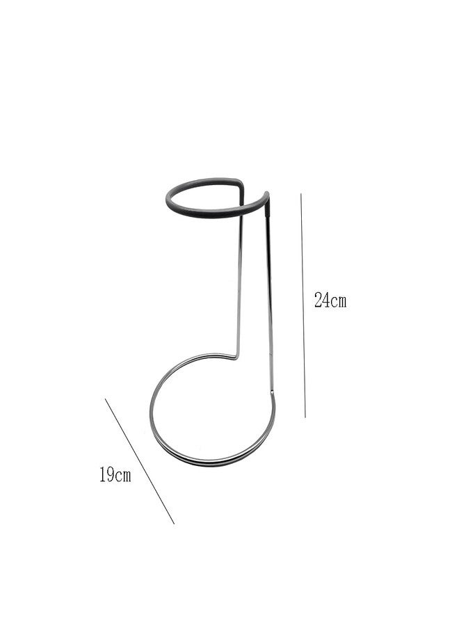 Lasenersm Decanter Stand Drying Rack, Grey Metal, 1 Level, Round Base - Image 2