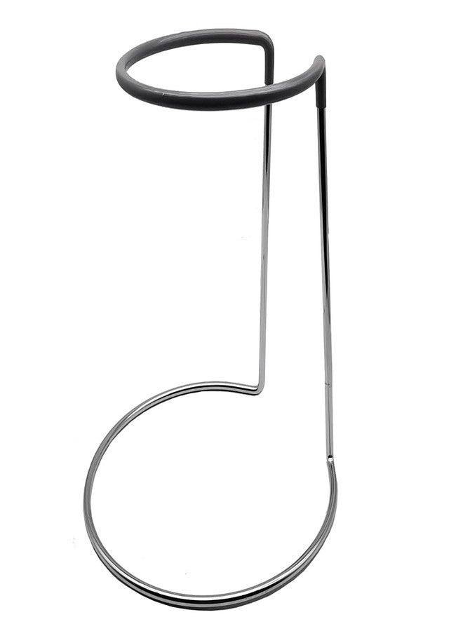 Lasenersm Decanter Stand Drying Rack, Grey Metal, 1 Level, Round Base - Image 1