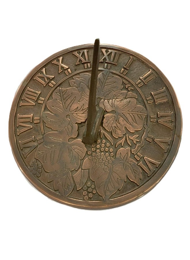 IOTC ARMOURY Decorative Flower Garden Sundial 8" Solid Brass with Verdigris Highlights, Birthday Gift Sundial - Home & Outdoor Decor - Image 1