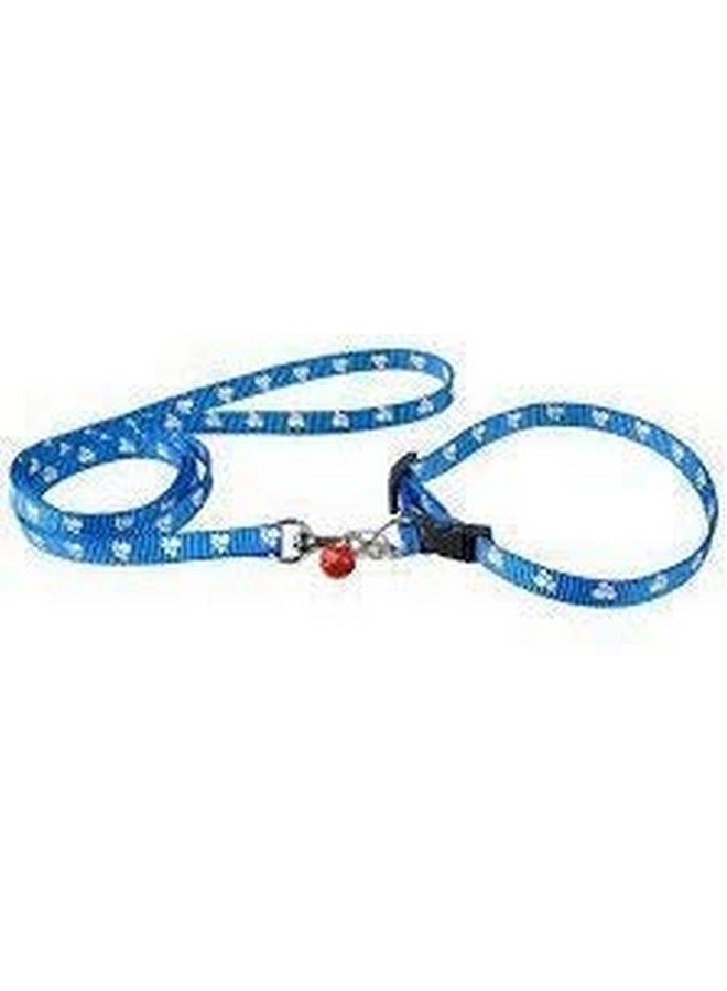 مجموعة طوق نايلون بطبعة مخالب 10 مم للجراء والقطط، باللون الأزرق - Image 1